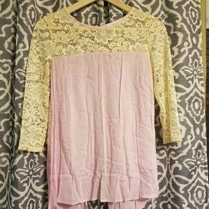 Pink and cream shirt